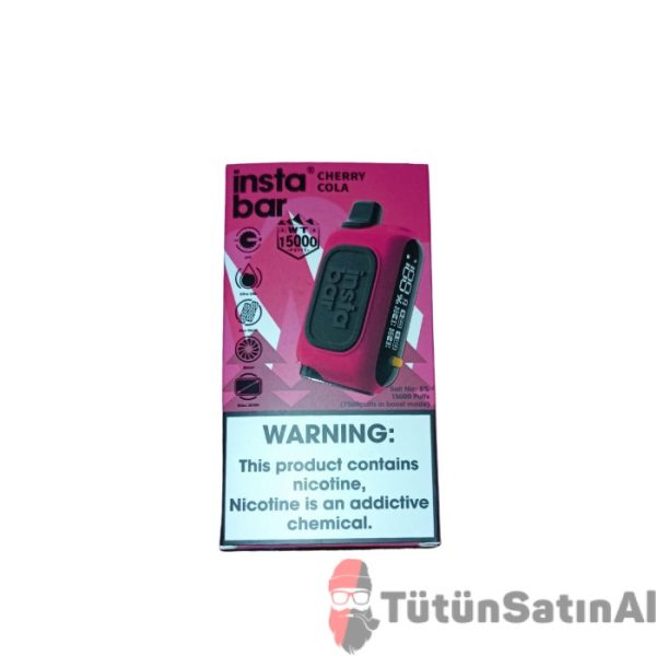 instabar wt15000 rechargeable disposable device cherry cola tutunsatinal